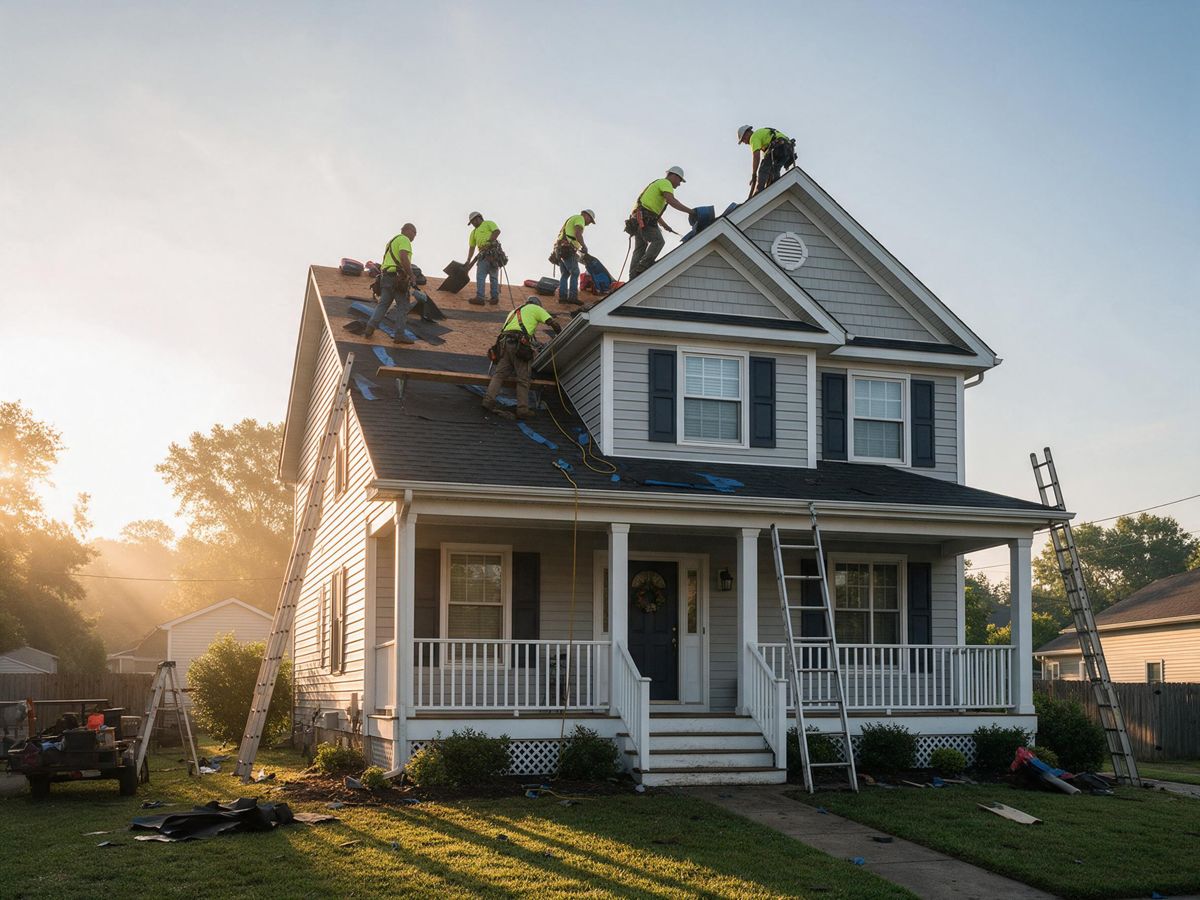 roofing project in Lansing, KS